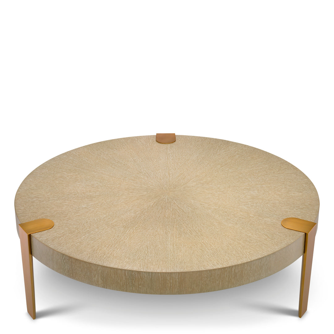 Coffee Table - Oxnard washed oak - veneer br brass