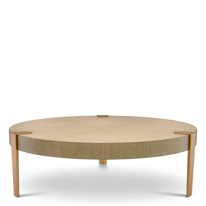 Coffee Table - Oxnard washed oak - veneer br brass