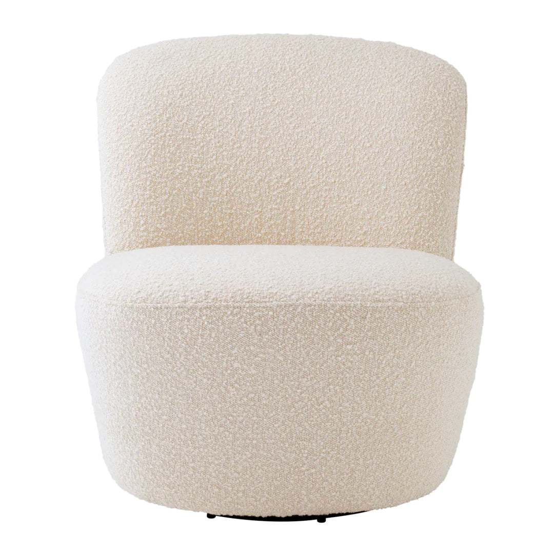 Swivel Chair - Doria - Bouclé Cream