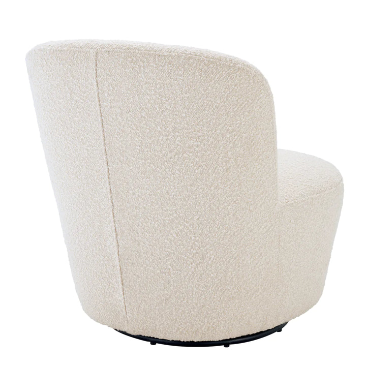 Swivel Chair - Doria - Bouclé Cream