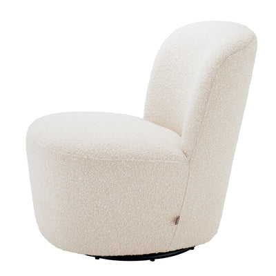 Swivel Chair - Doria - Bouclé Cream