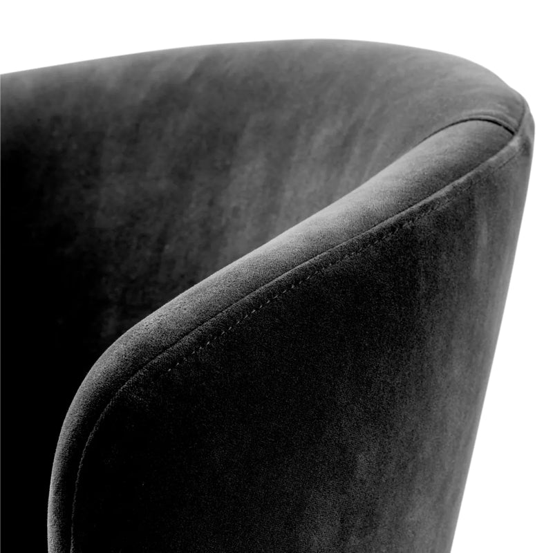 Dining Chair - Kinley - Dark Grey Velvet