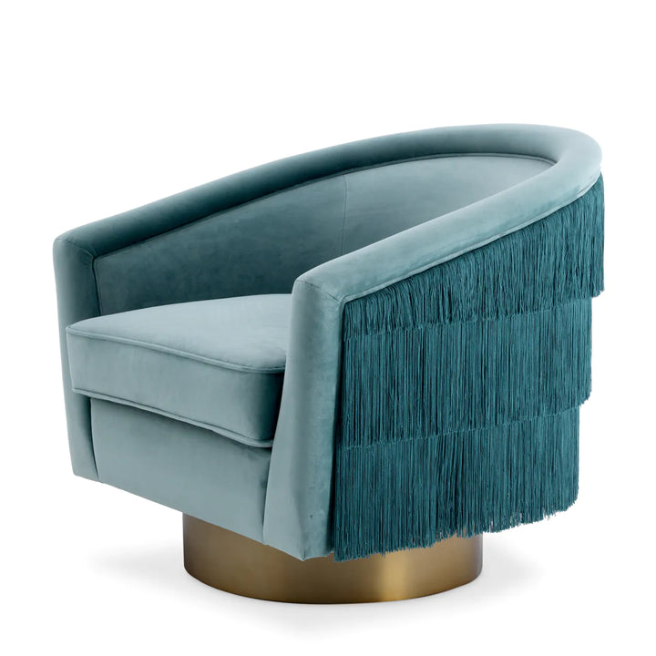 Swivel Chair - Le Vante - Blue Velvet