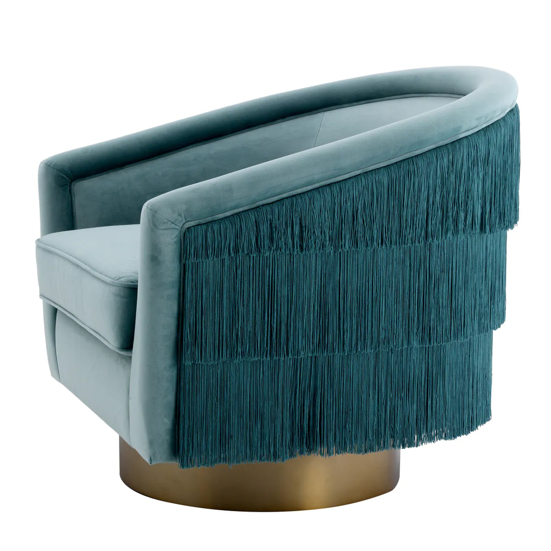 Swivel Chair - Le Vante - Blue Velvet