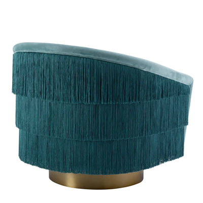 Swivel Chair - Le Vante - Blue Velvet