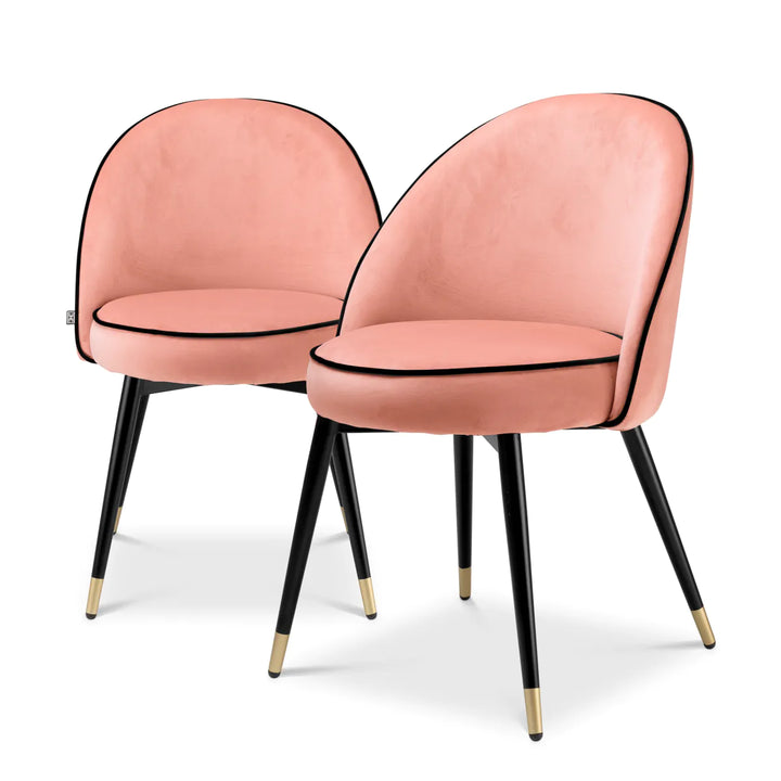 Dining Chair - Cooper Set of 2 - Nude Velvet