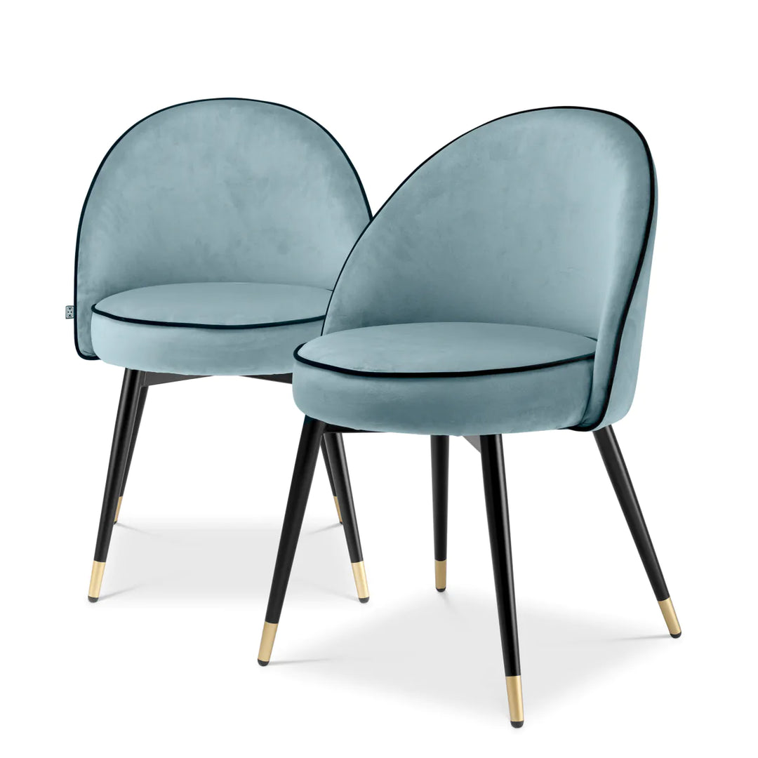 Dining Chair - Cooper Set of 2 - Blue Velvet