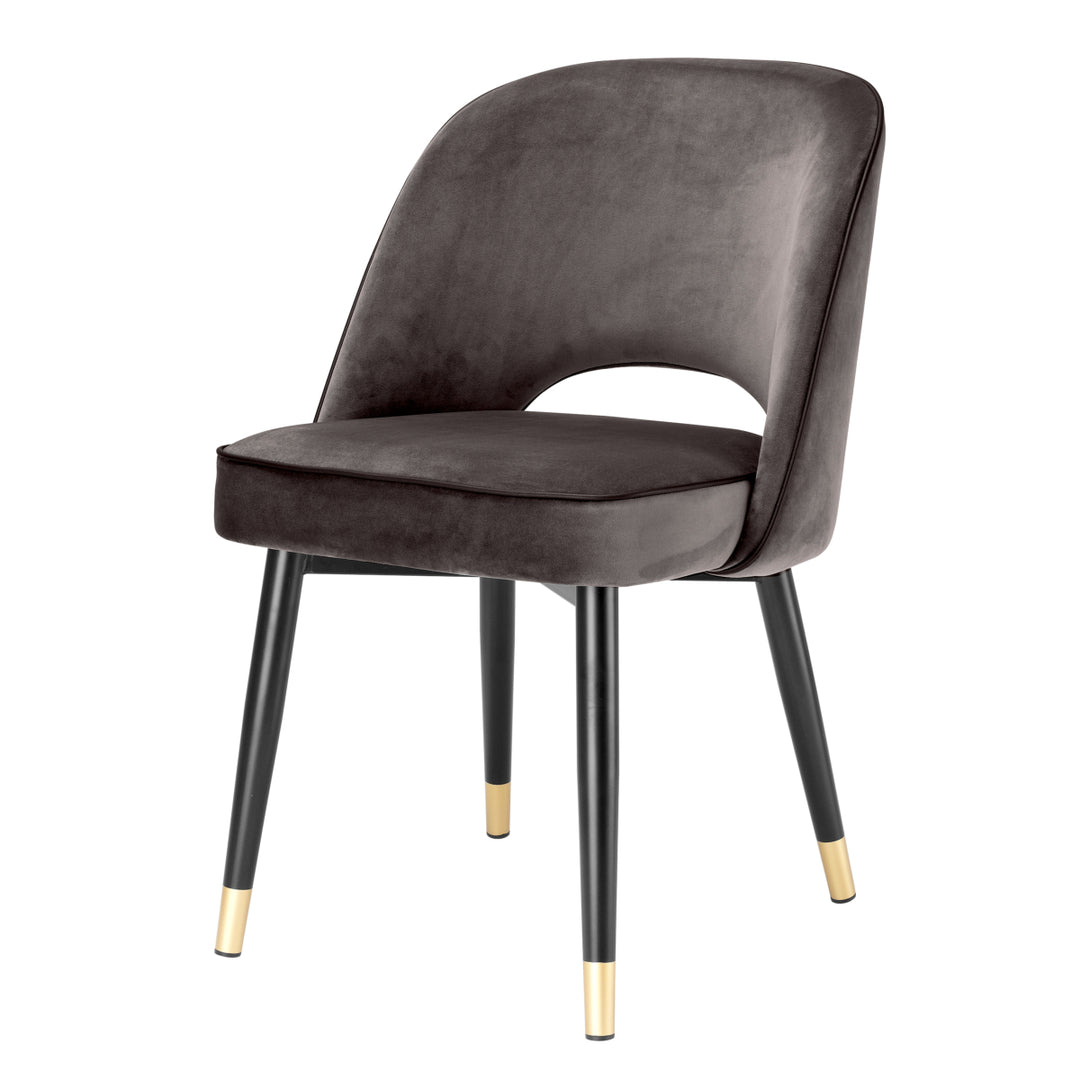 Dining Chair - Cliff savona grey velvet - set of 2