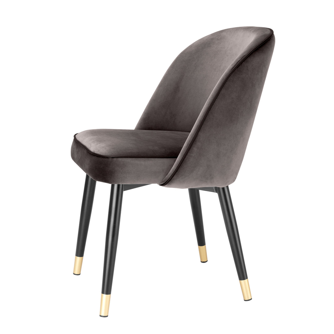 Dining Chair - Cliff savona grey velvet - set of 2