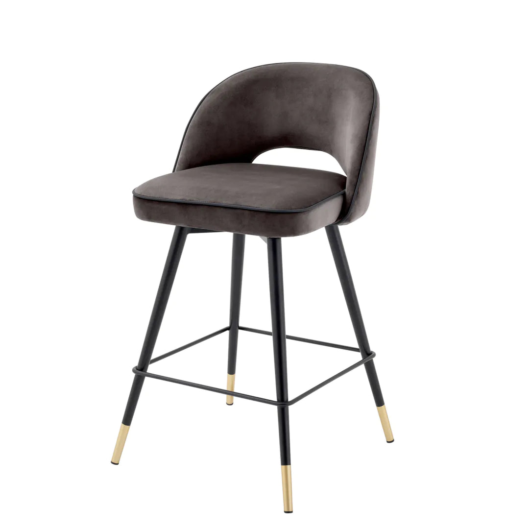 Counter Stool - Dante - Savona Grey Velvet