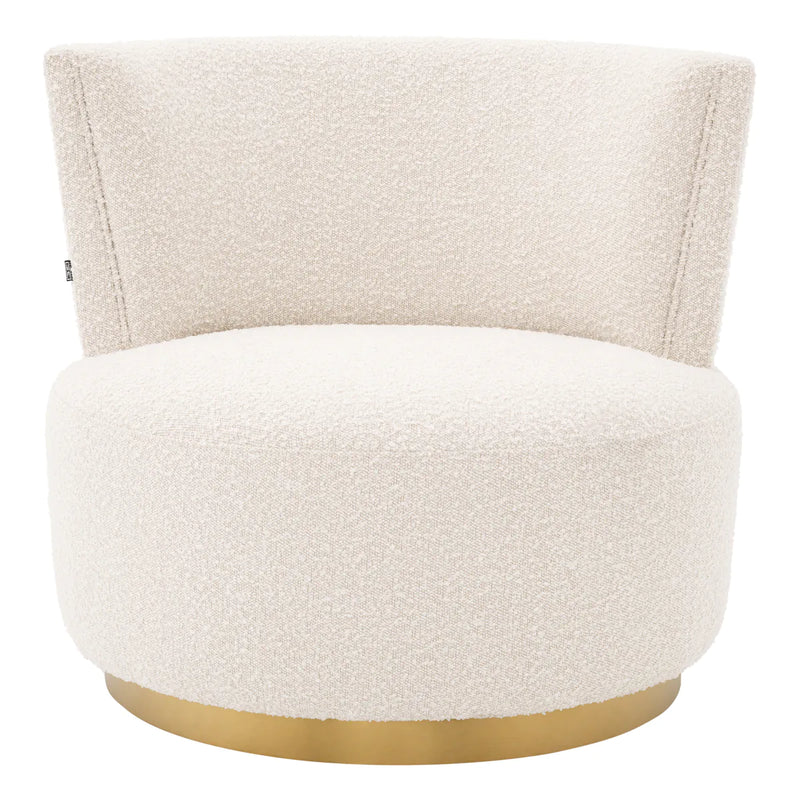 Swivel Chair - Alonso - Bouclé Cream