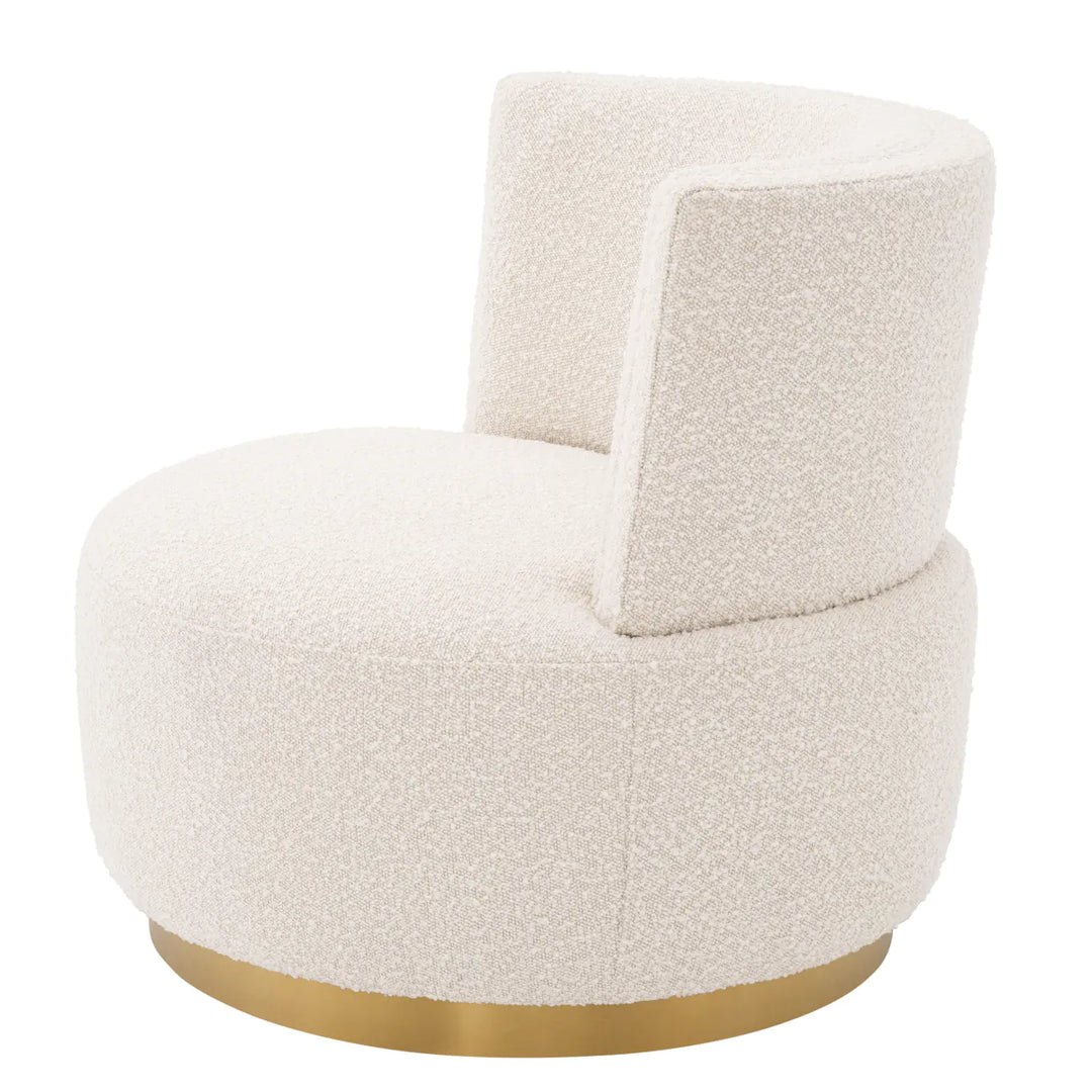 Swivel Chair - Alonso - Bouclé Cream