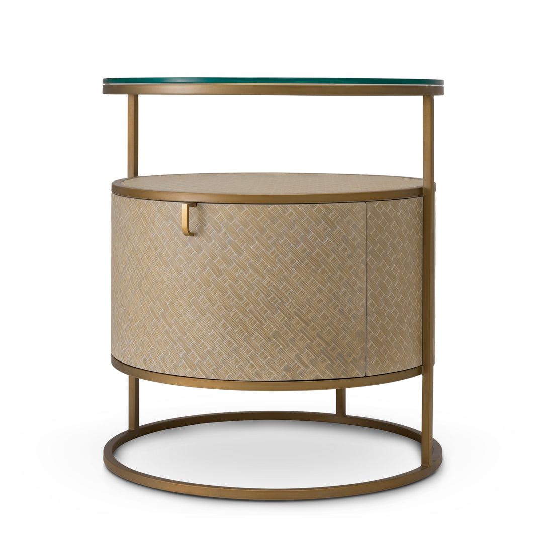 Nightstand - Napa Valley woven - washed oak venee