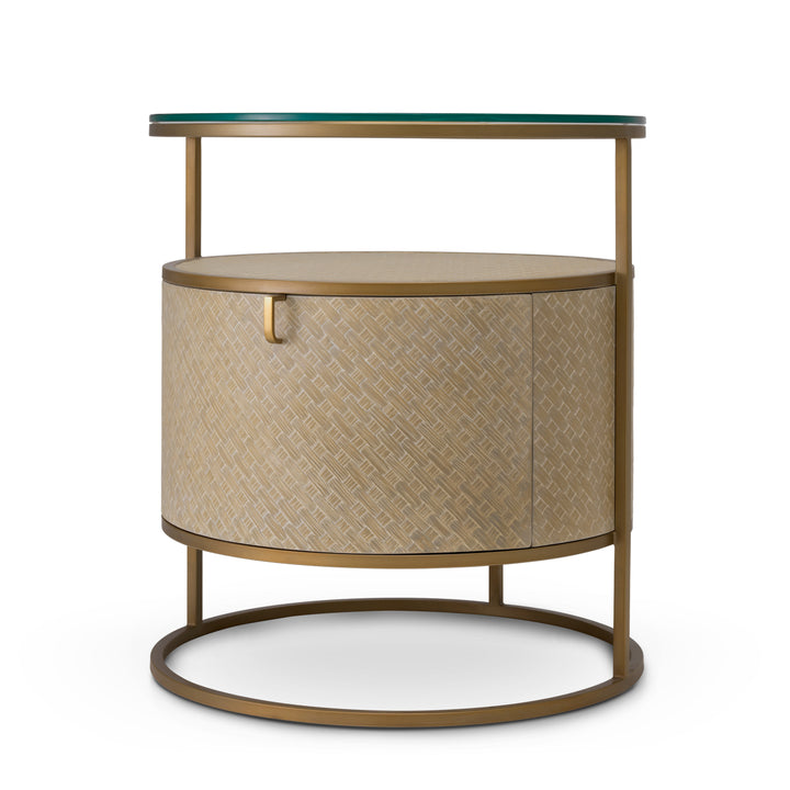 Nightstand - Napa Valley woven - washed oak venee