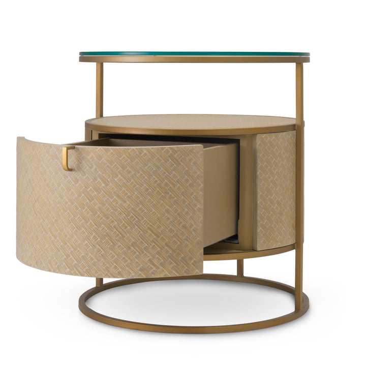Nightstand - Napa Valley woven - washed oak venee