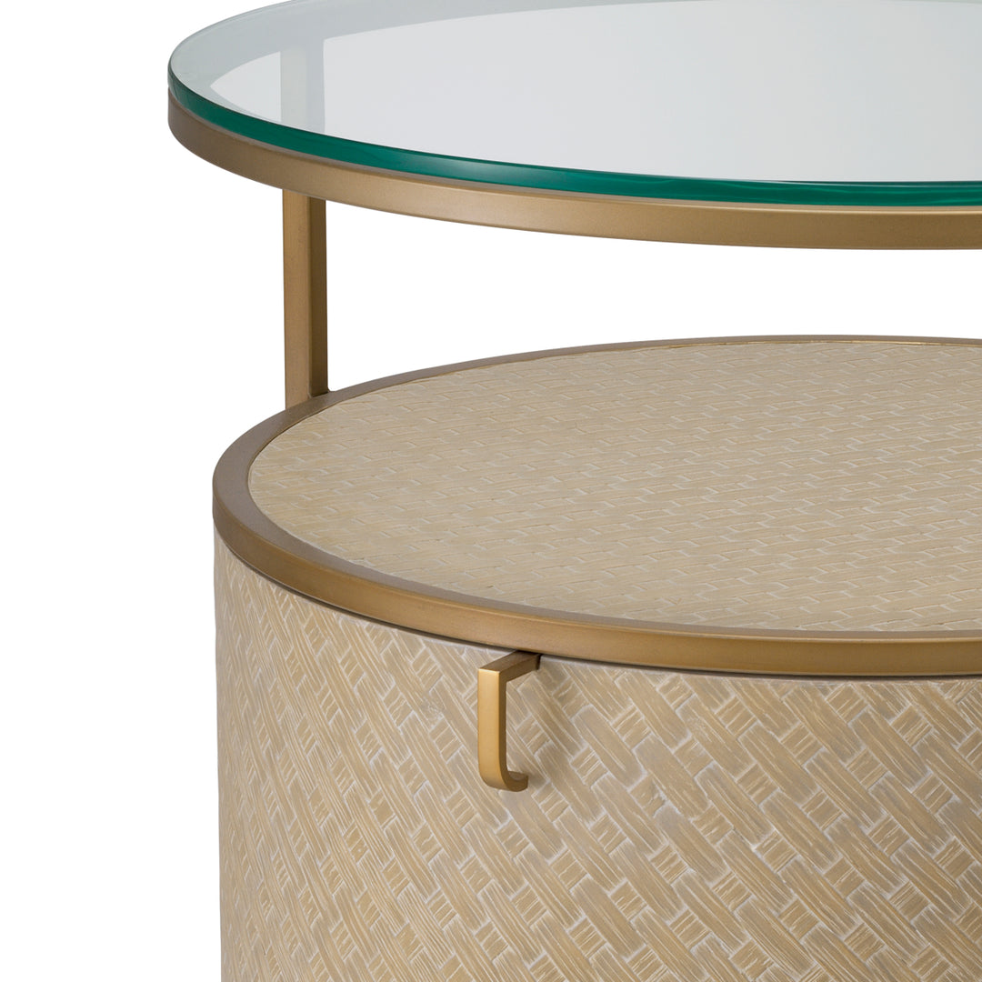Nightstand - Napa Valley woven - washed oak venee