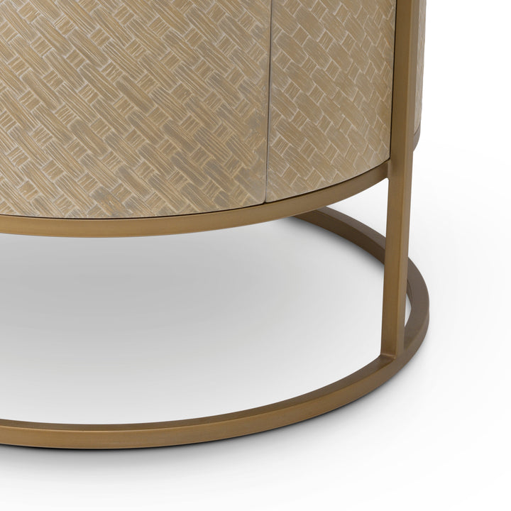 Nightstand - Napa Valley woven - washed oak venee