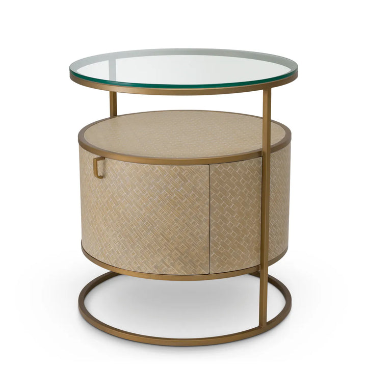 Nightstand - Napa Valley woven - washed oak venee