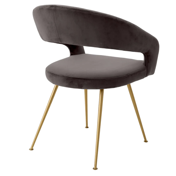 Dining Chair - Bravo - Grey Velvet