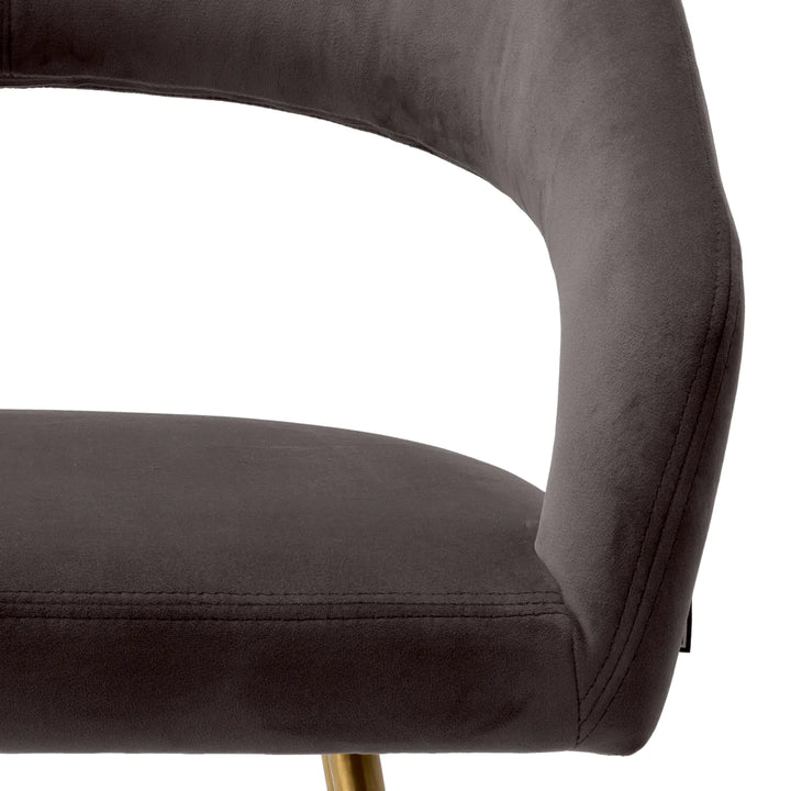 Dining Chair - Bravo - Grey Velvet