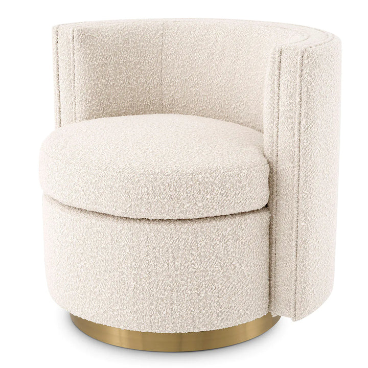 Swivel Chair - Amanda - Bouclé Cream