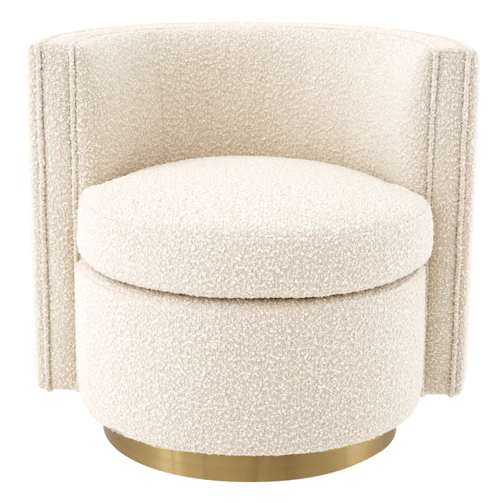 Swivel Chair - Amanda - Bouclé Cream