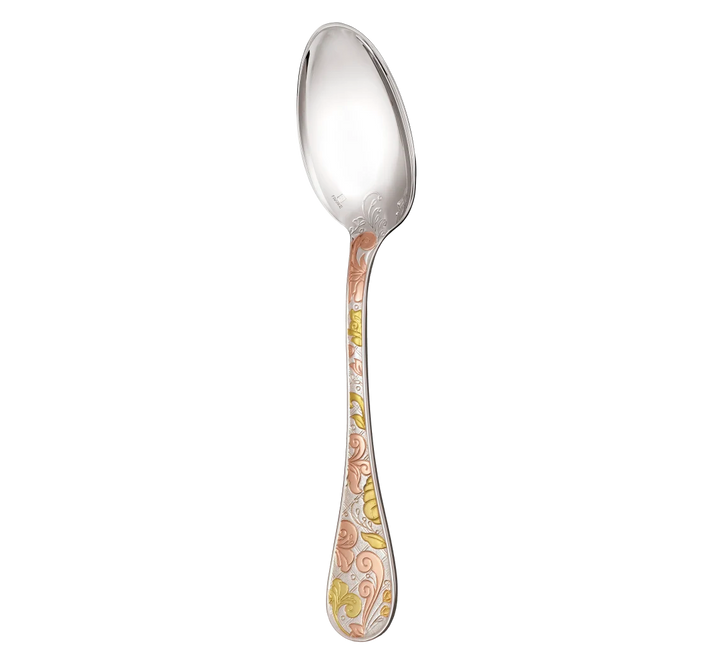 Jardin d'Eden - Table Spoon - Partially Gilded Silver Plated - Pink and Yellow Gold