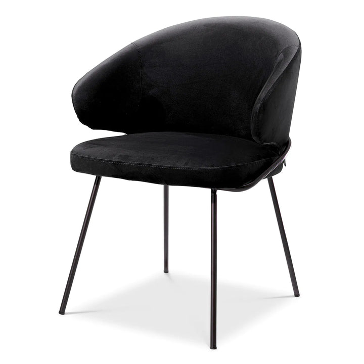 Dining Chair - Kinley - Black Velvet