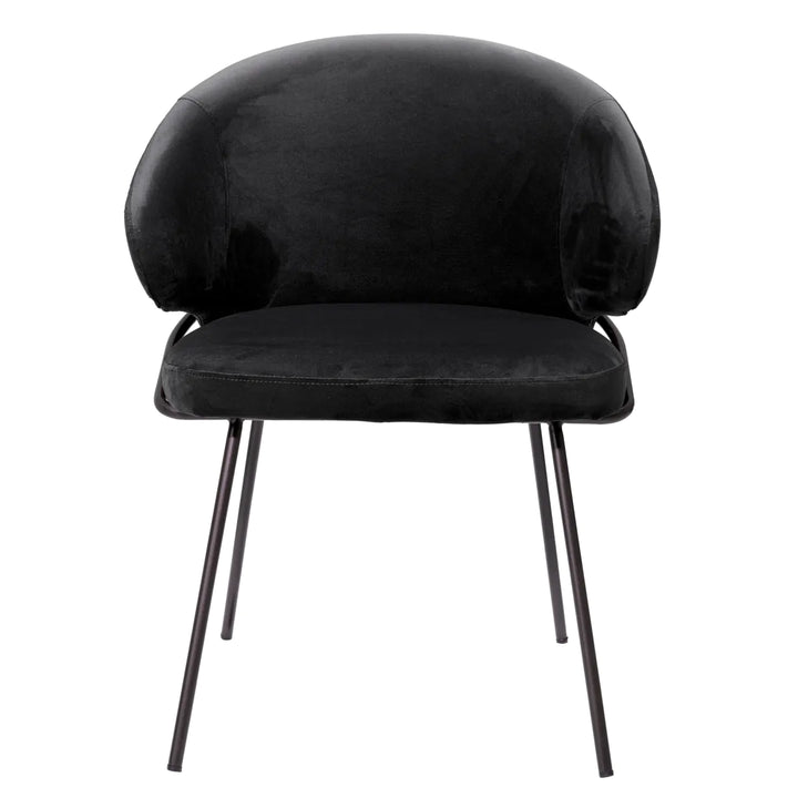 Dining Chair - Kinley - Black Velvet