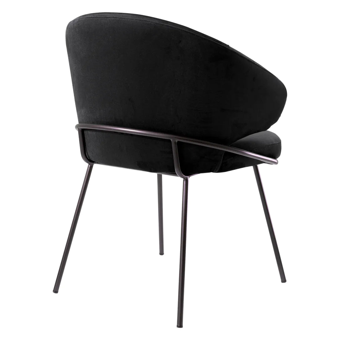 Dining Chair - Kinley - Black Velvet