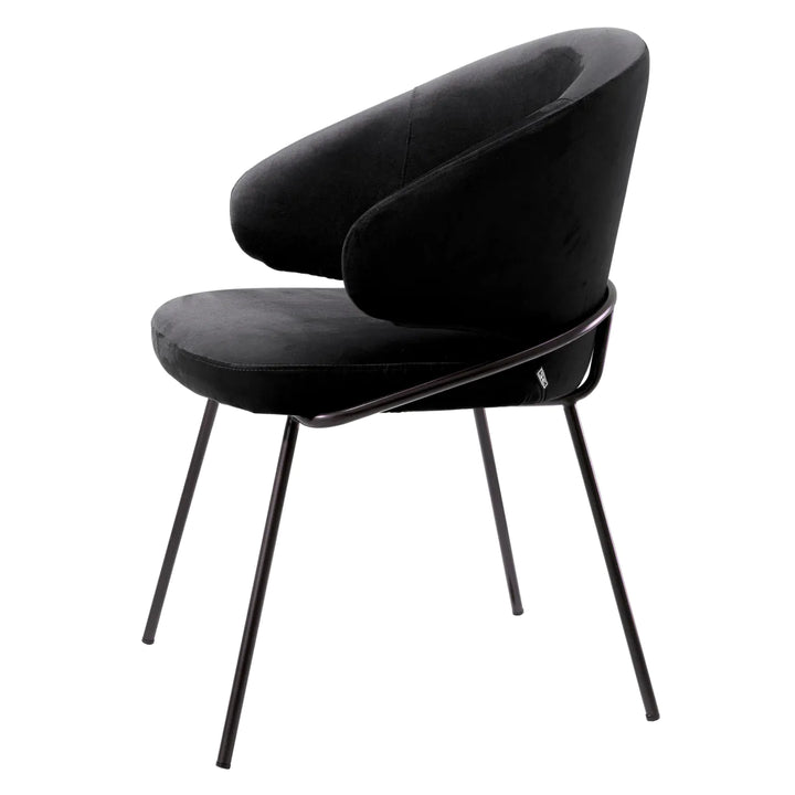 Dining Chair - Kinley - Black Velvet