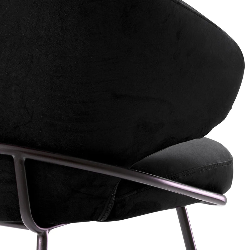 Dining Chair - Kinley - Black Velvet