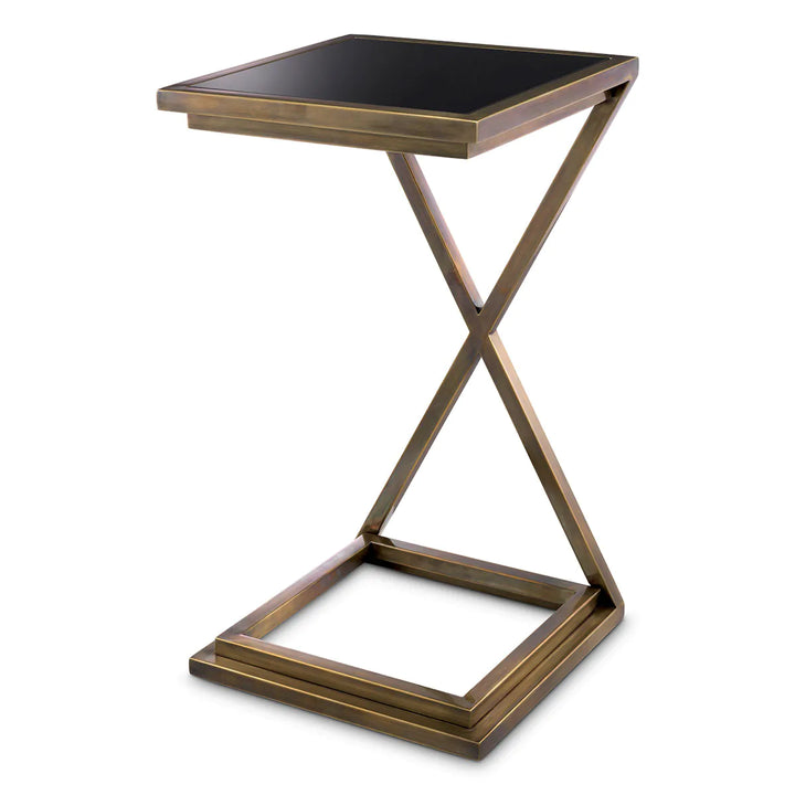 Side Table - Cross - Brass