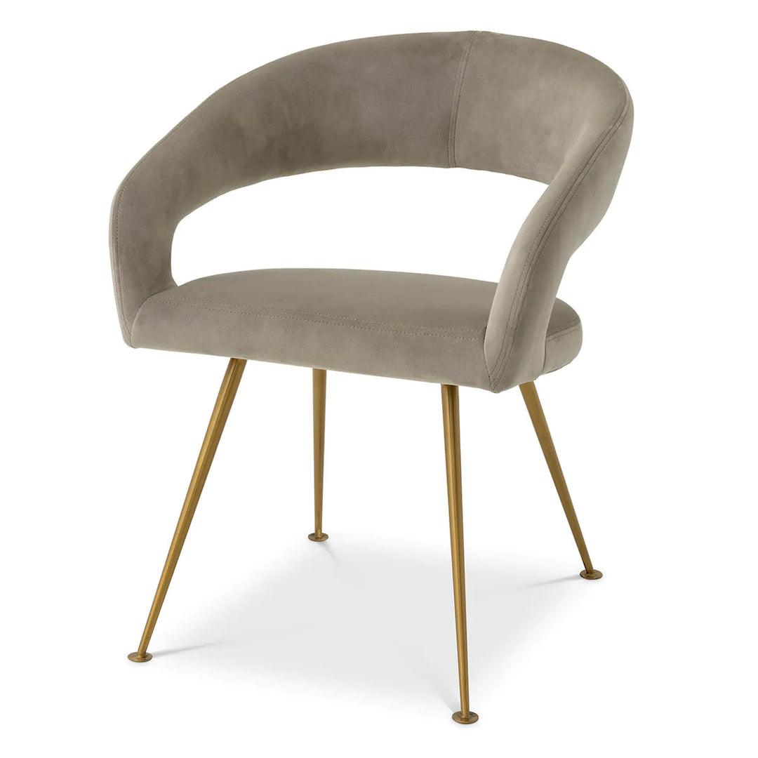 Dining Chair - Bravo - Greige Velvet