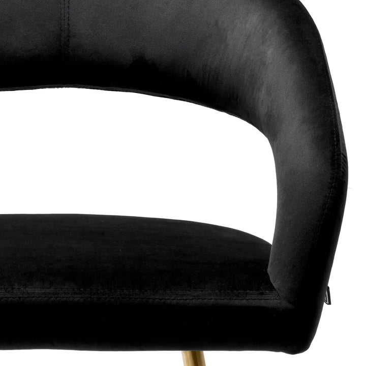 Dining Chair - Bravo - Black Velvet