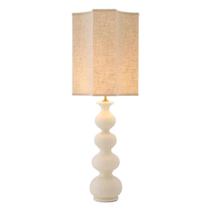 Table Lamp - Mabel Crackled white ceramic