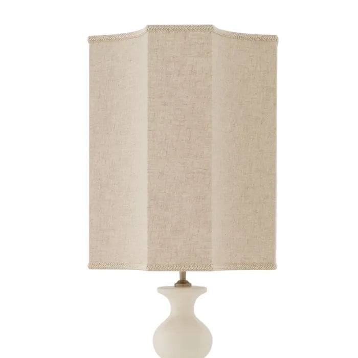 Table Lamp - Mabel Crackled white ceramic