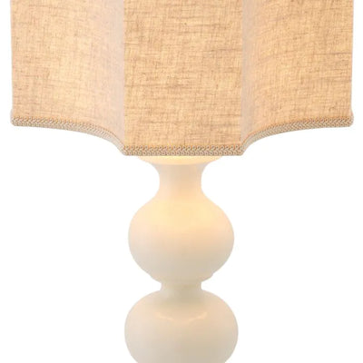 Table Lamp - Mabel Crackled white ceramic