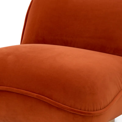 Swivel Chair - Relax - Orange Velvet