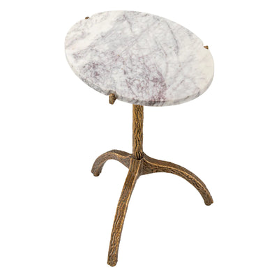 Side Table - Cortina Oval - White Marble