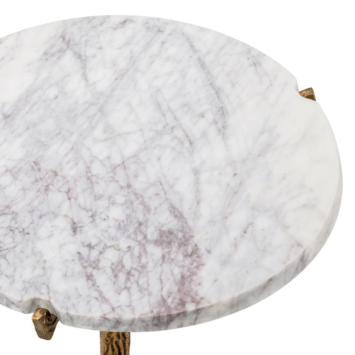 Side Table - Cortina Oval - White Marble