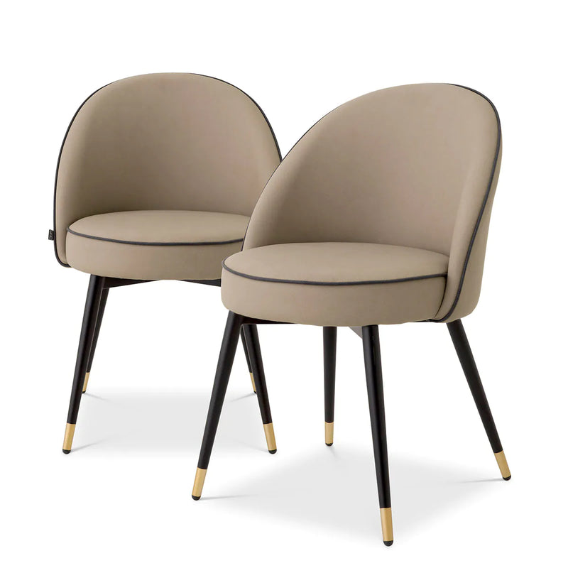 Dining Chair - Cooper Set of 2 - Beige Faux Leather