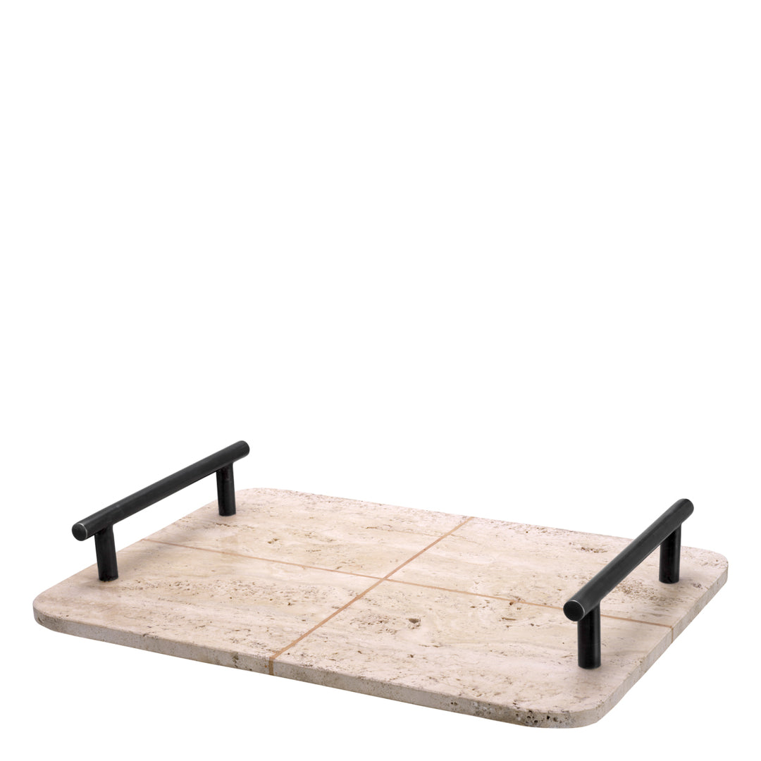 Tray Ugo - travertine bronze - highlight finish