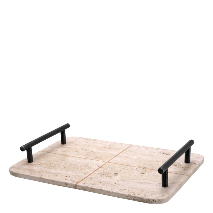 Tray Ugo - travertine bronze - highlight finish