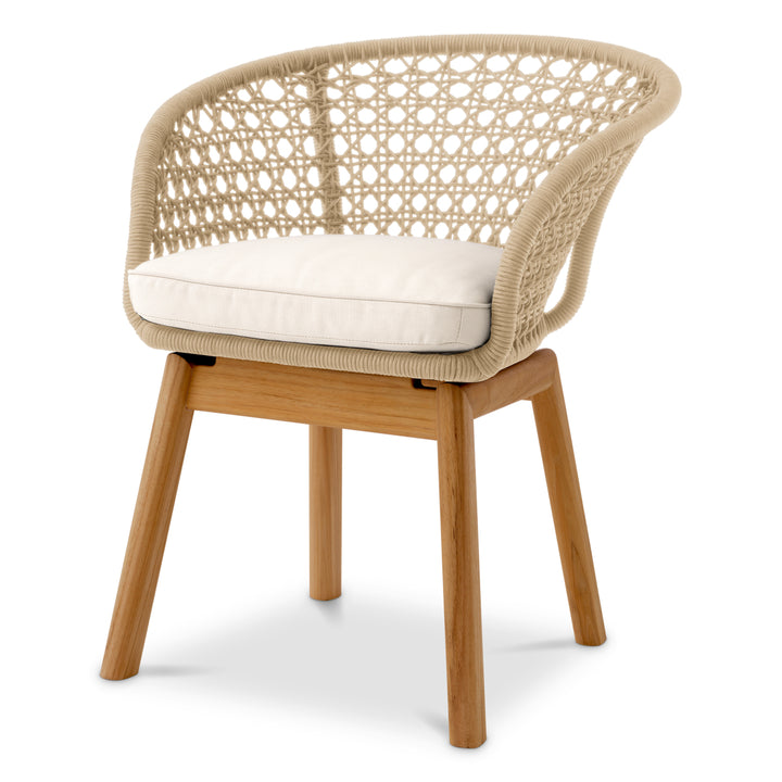 Outdoor Dining - Chair Trinity cream weave - flores off-white