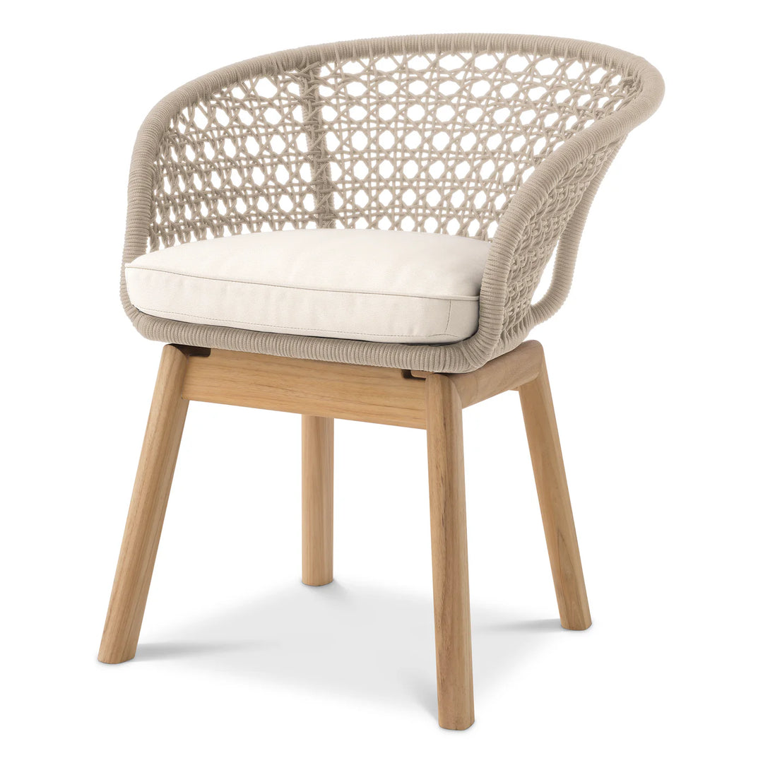Outdoor Dining - Chair Trinity cream weave - flores off-white