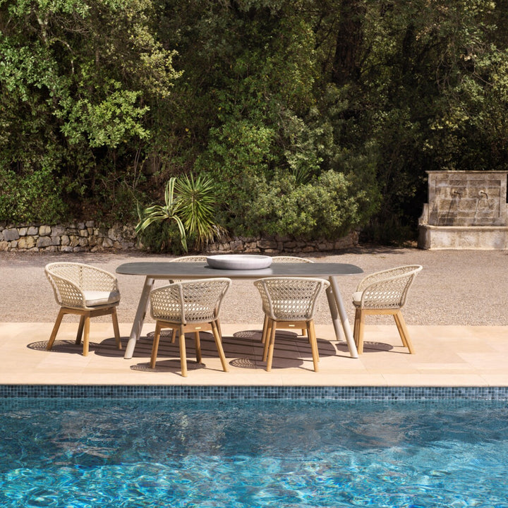 Outdoor Dining - Chair Trinity cream weave - flores off-white