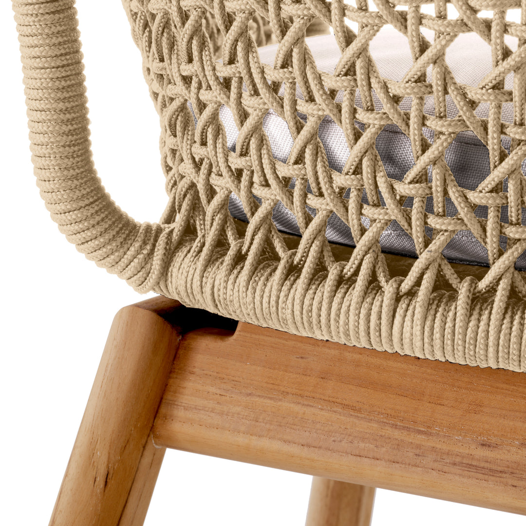 Outdoor Dining - Chair Trinity cream weave - flores off-white
