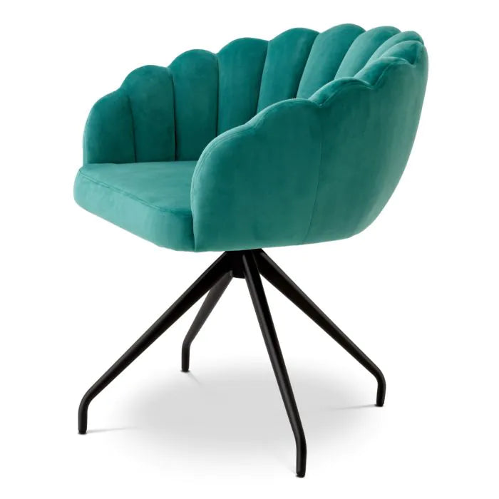 Dining Chair - Luzern - Turquoise Velvet