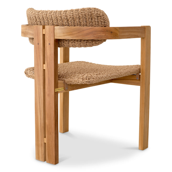 Outdoor Dining Chair - Donato natural - teak faux rattan